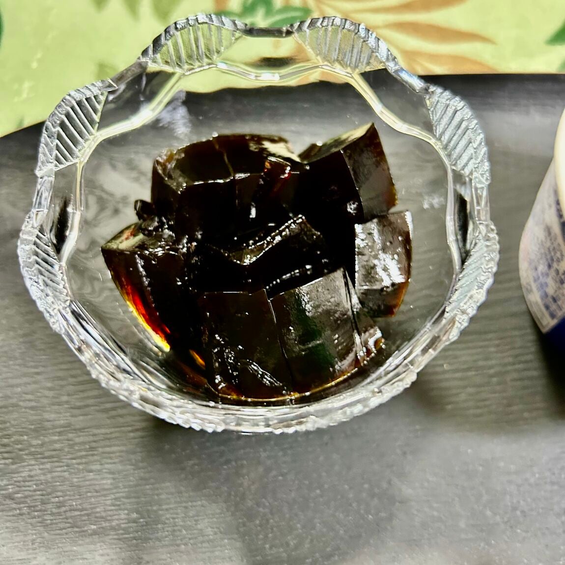 ダイス状にカットしたコーヒーゼリー