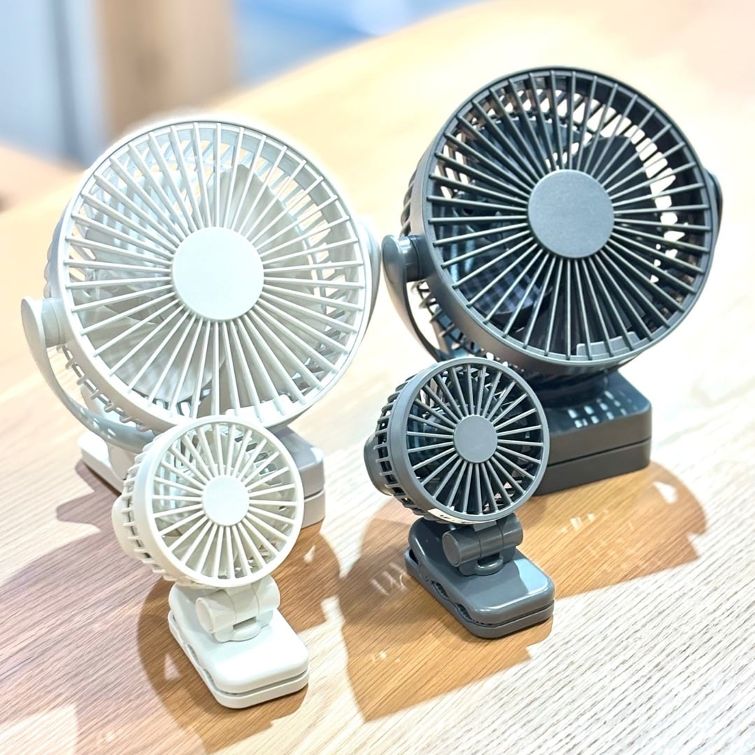 【ザ・モール仙台長町】置いても使える　充電式クリップファン　2種類