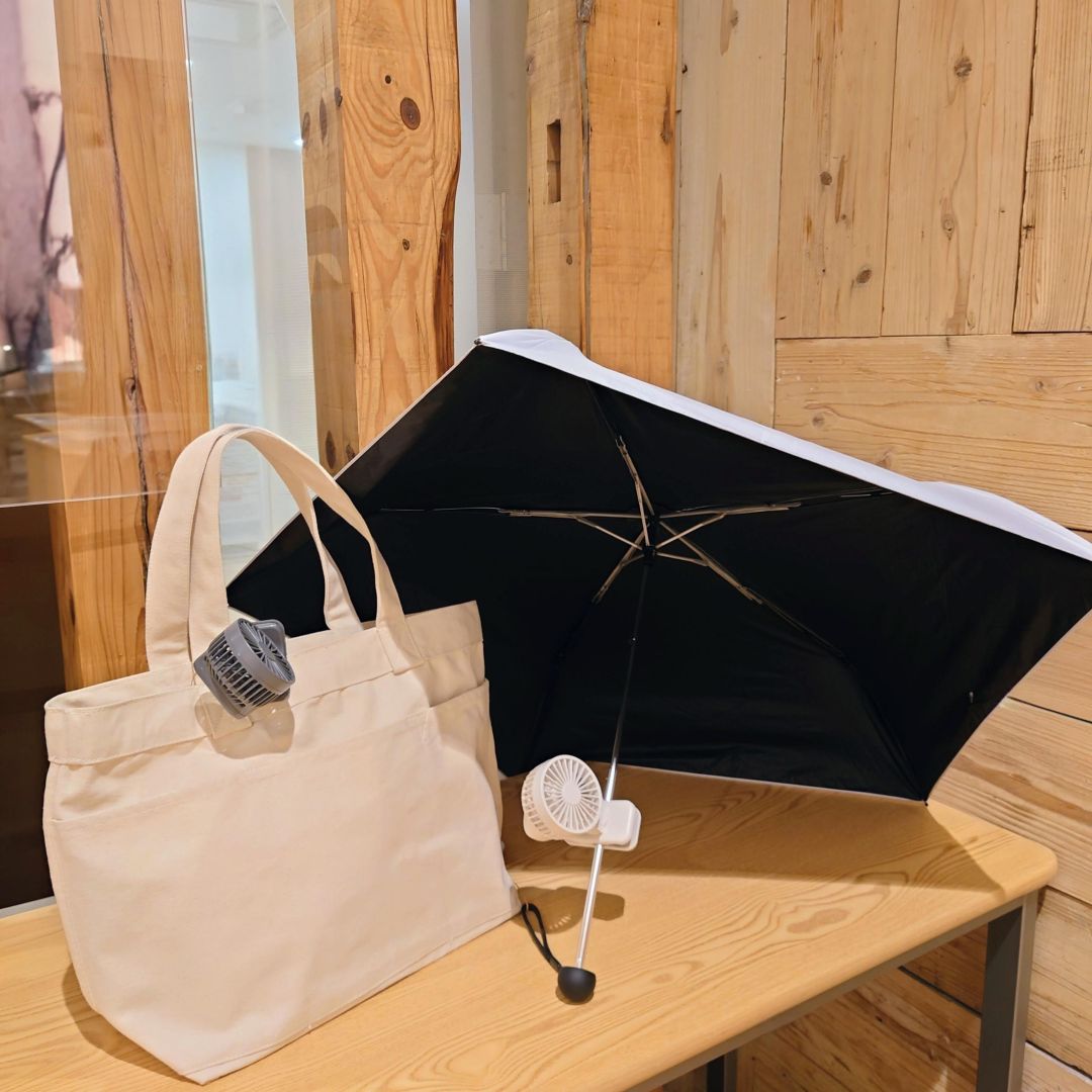 【ゆめタウン徳山】ハンズフリーが便利、置いても使える充電式クリップファン