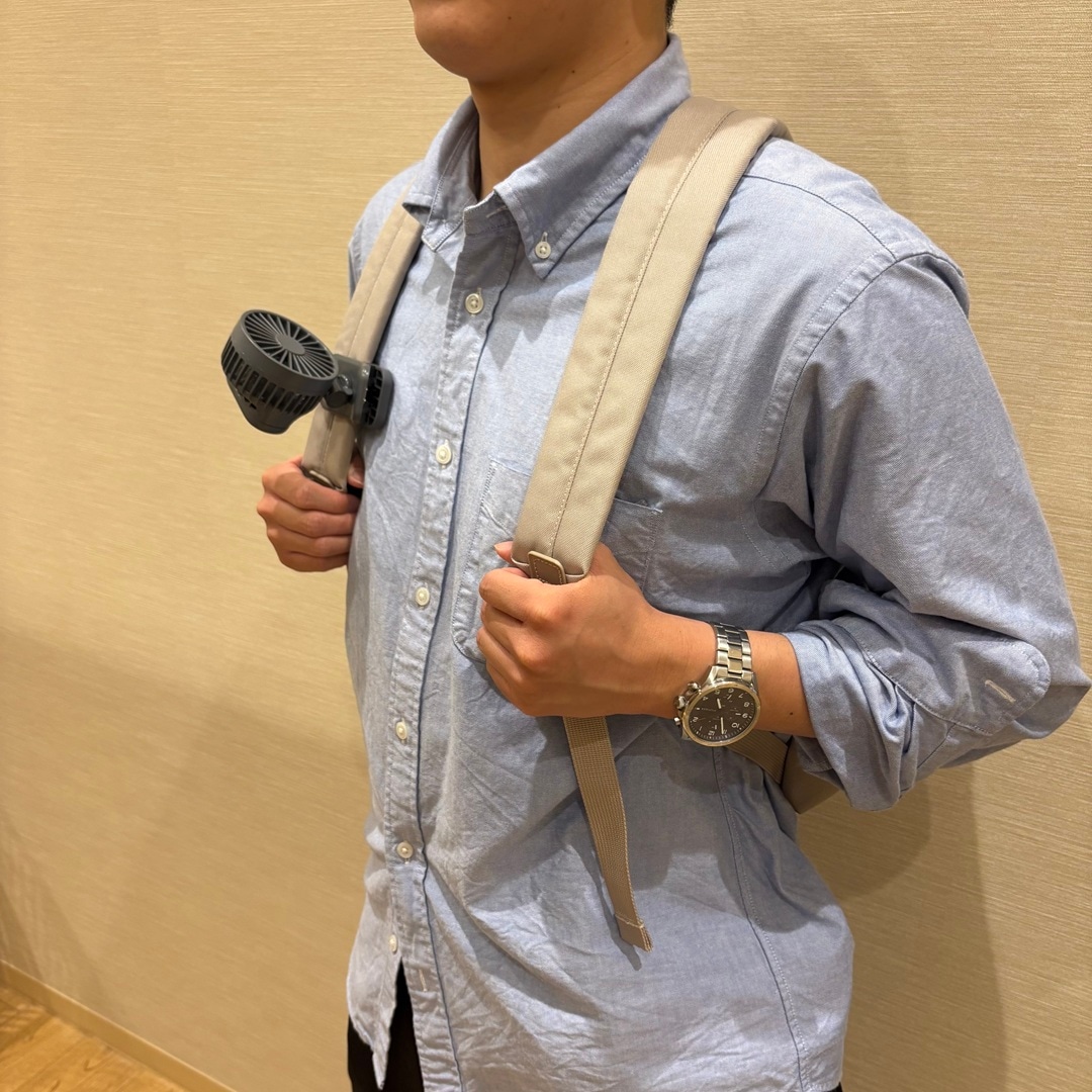 バッグにもつけられるクリップファン