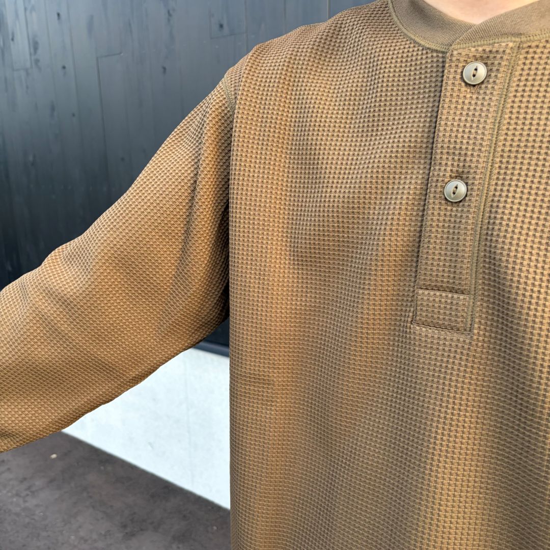 【精華台】紳士　ワッフル編み長袖Tシャツのご紹介_mnWZB6