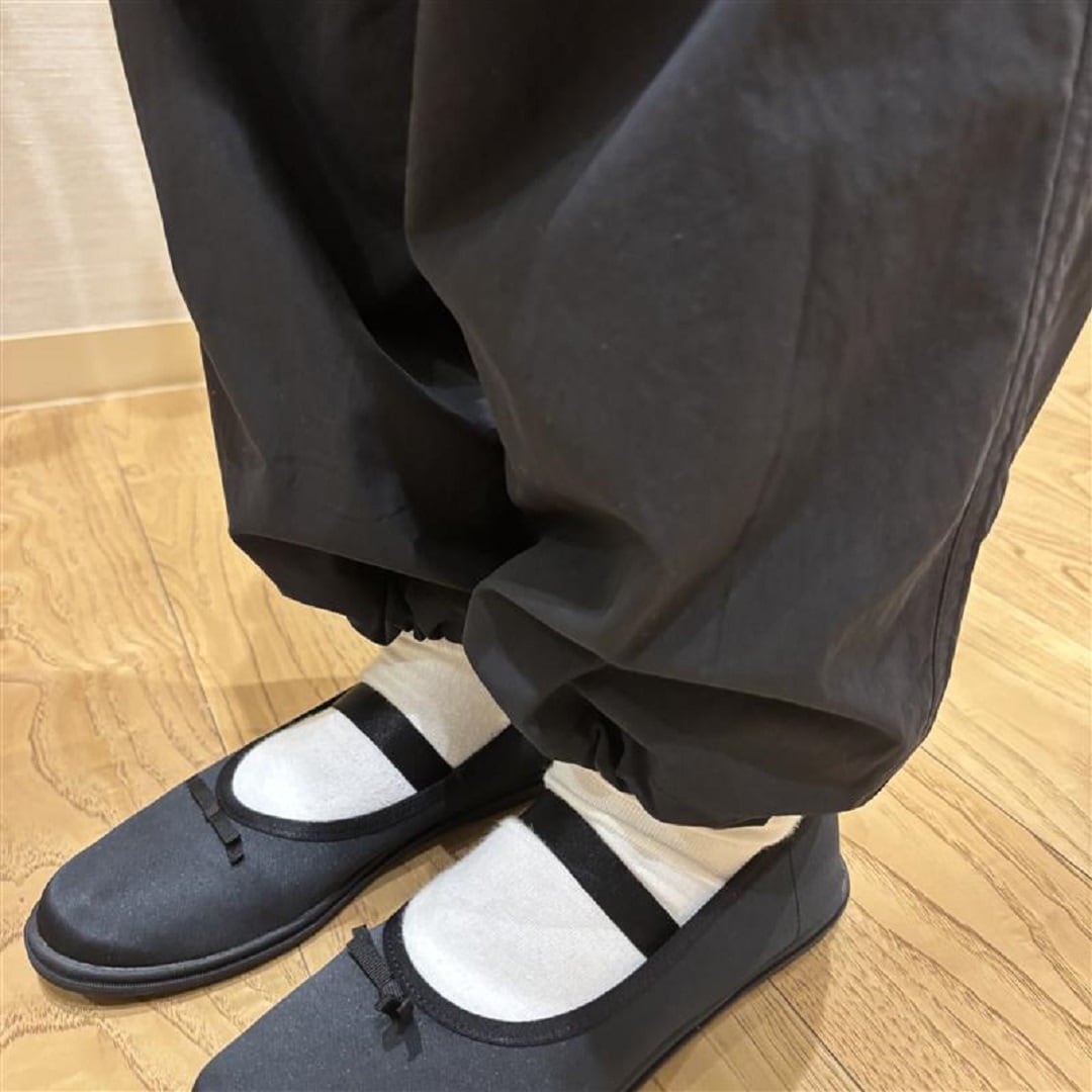 防風裏起毛イージーパンツ裾