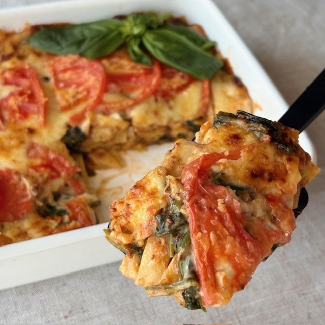 熱々のラザニア