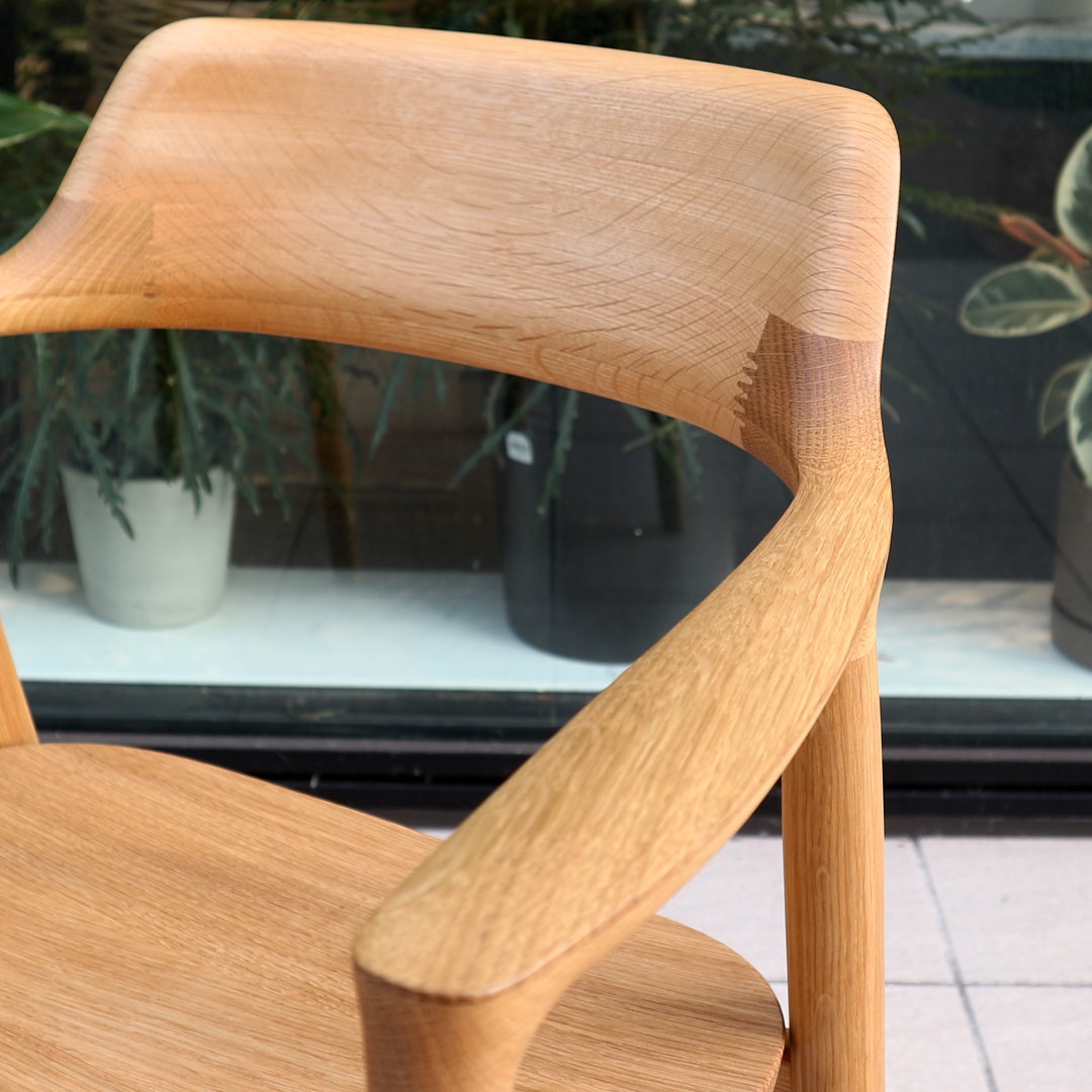 マルニ木工 アームチェア 木製 椅子 籐 ニース