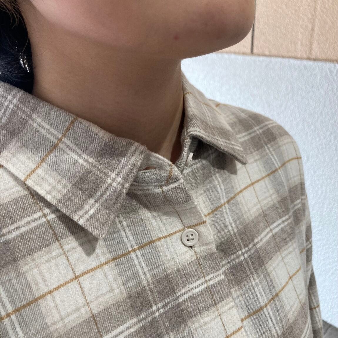 両面起毛フランネル長袖シャツ