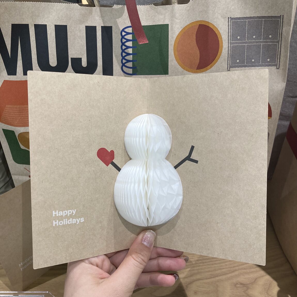 クリスマスカード雪だるま