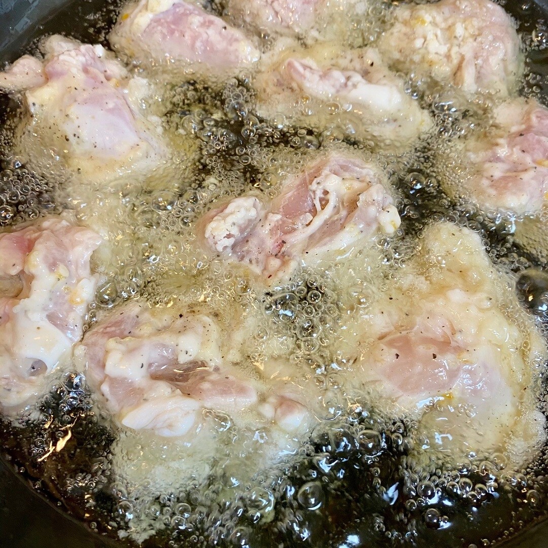 揚げている