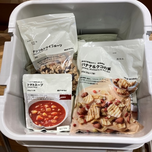 頑丈ボックスに備蓄食品