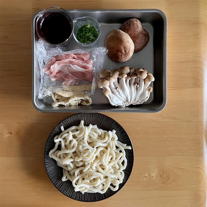 蒸篭うどん材料