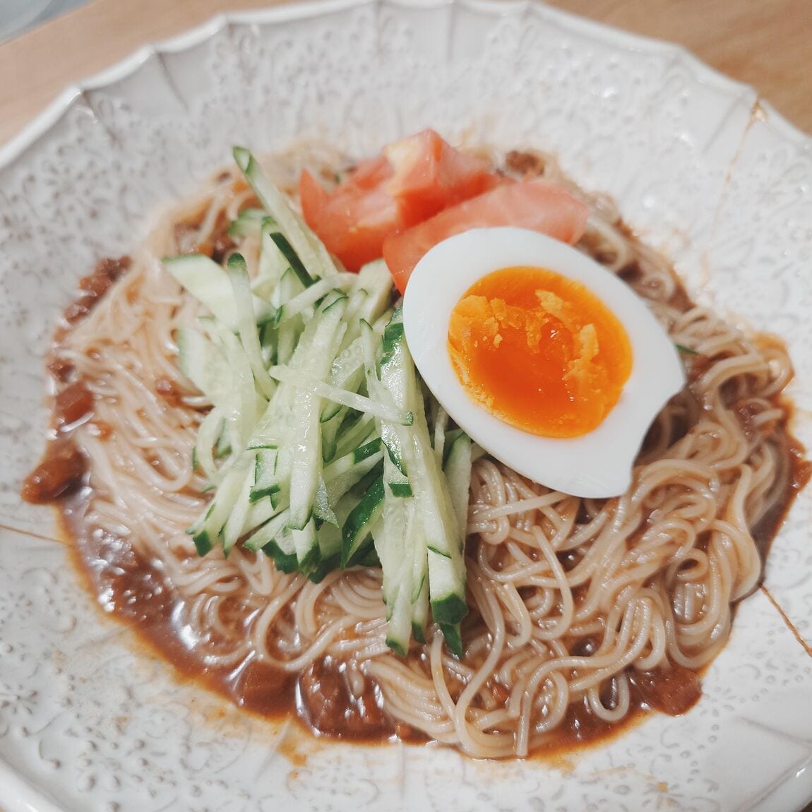 麺にあえる肉味噌