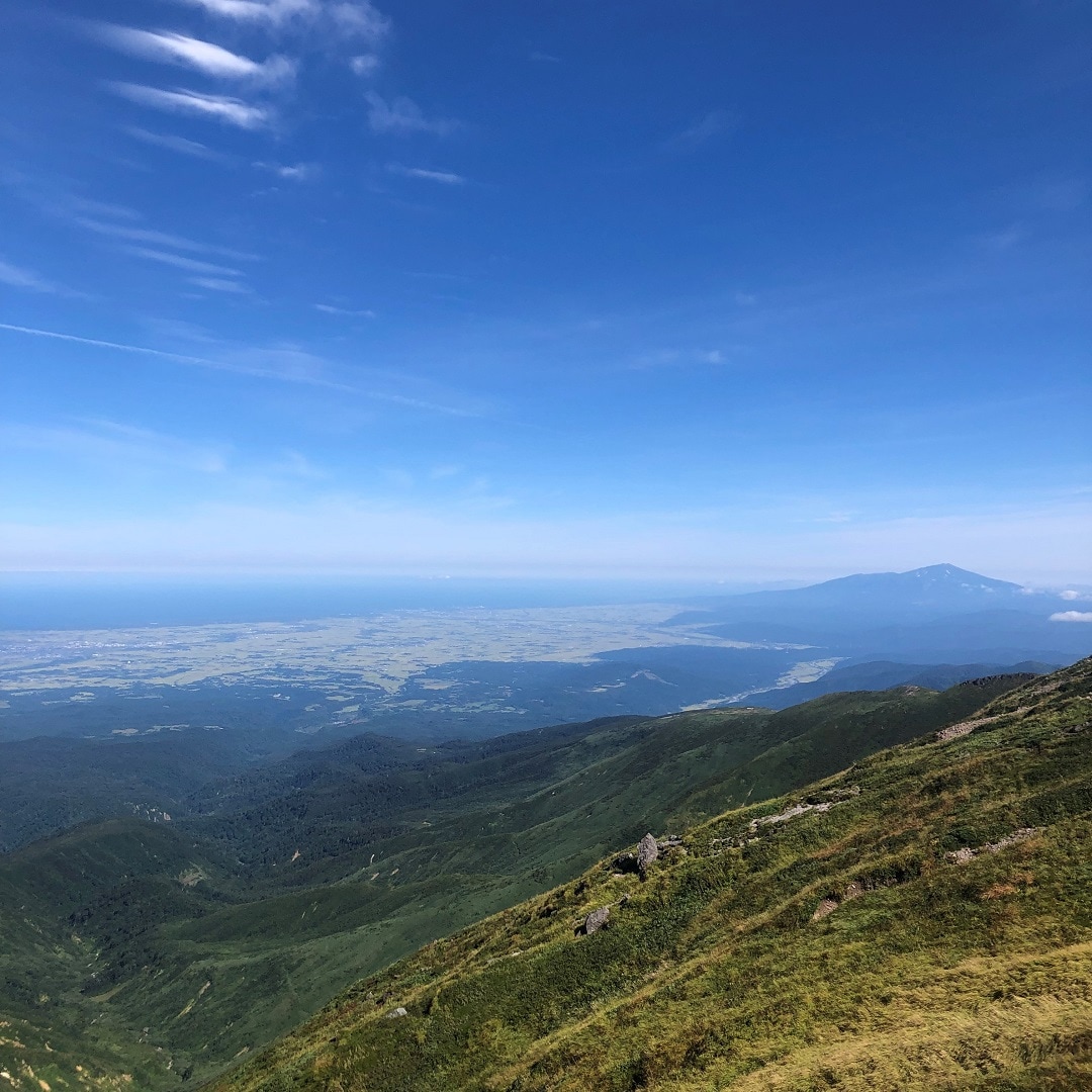 月山頂上から見る庄内平野