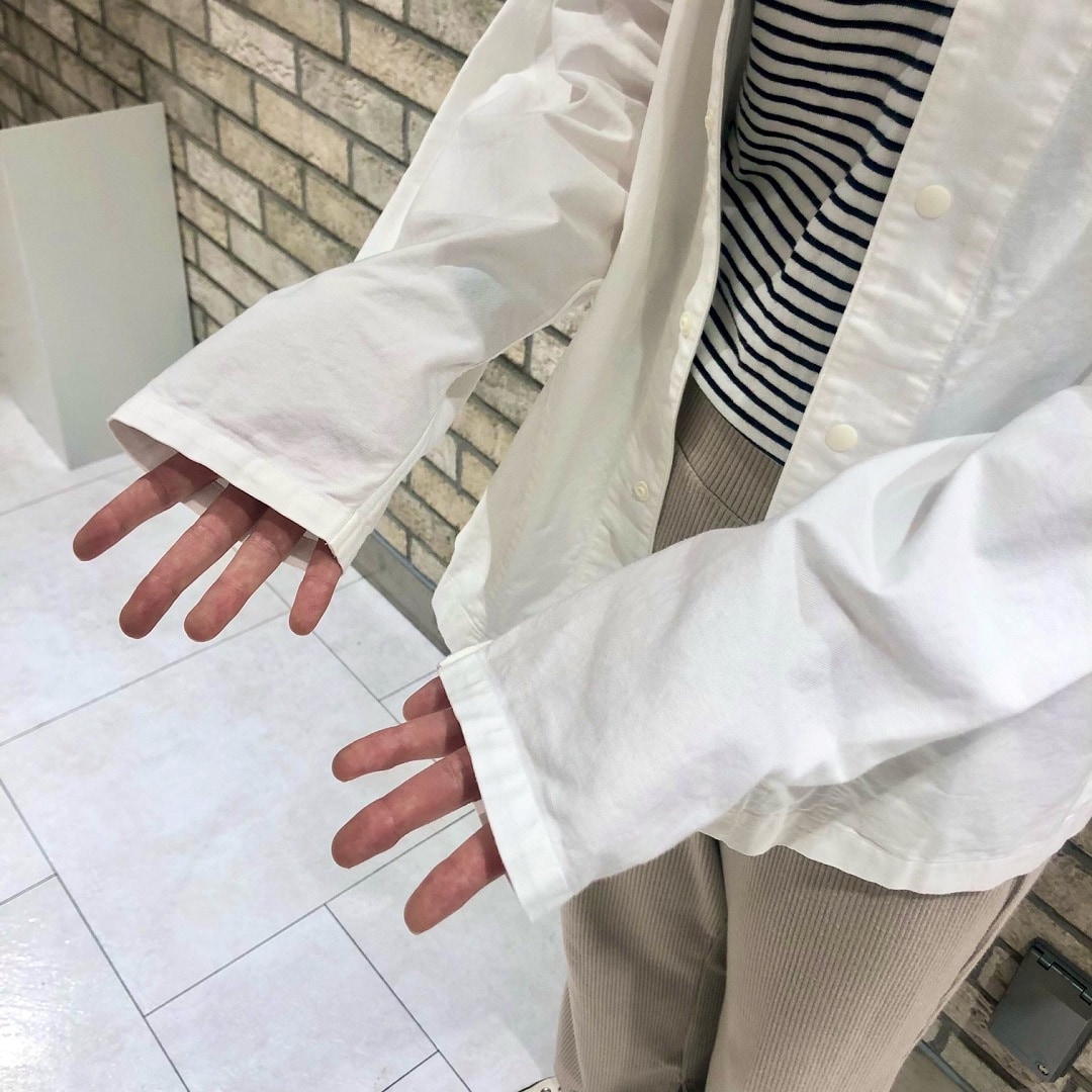 男女兼用オックスシャツ　袖