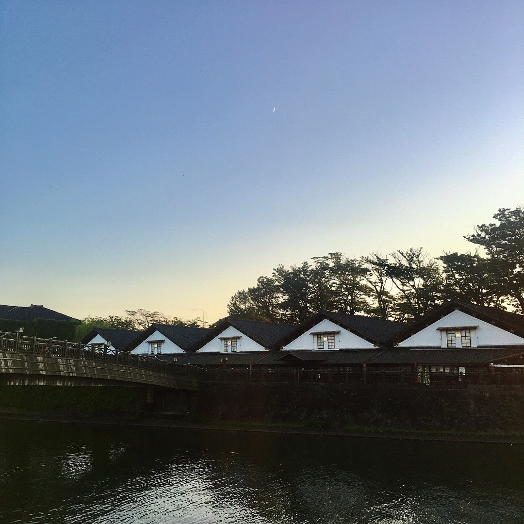 対岸から