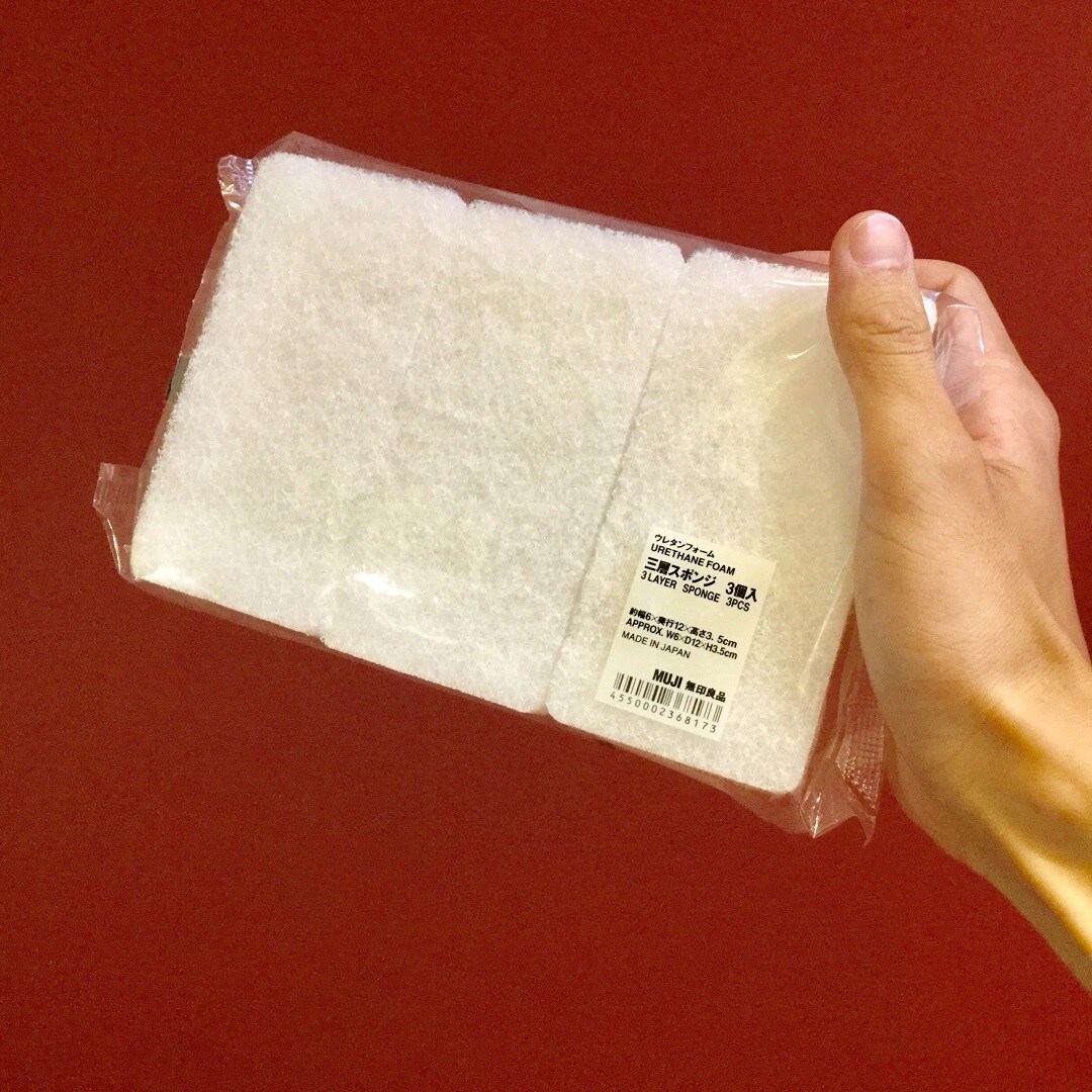ウレタンフォーム三層スポンジ　3個入