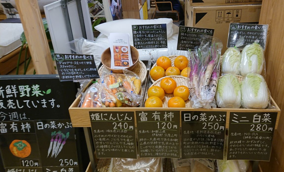 ラゾーナ川崎野菜売場写真