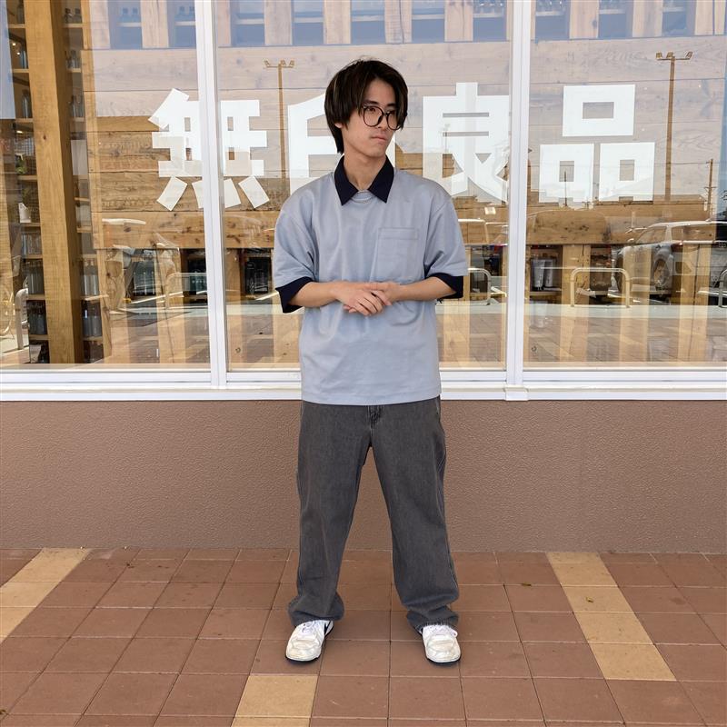 【堅田】涼感UVカットワイド半袖Tシャツ正面