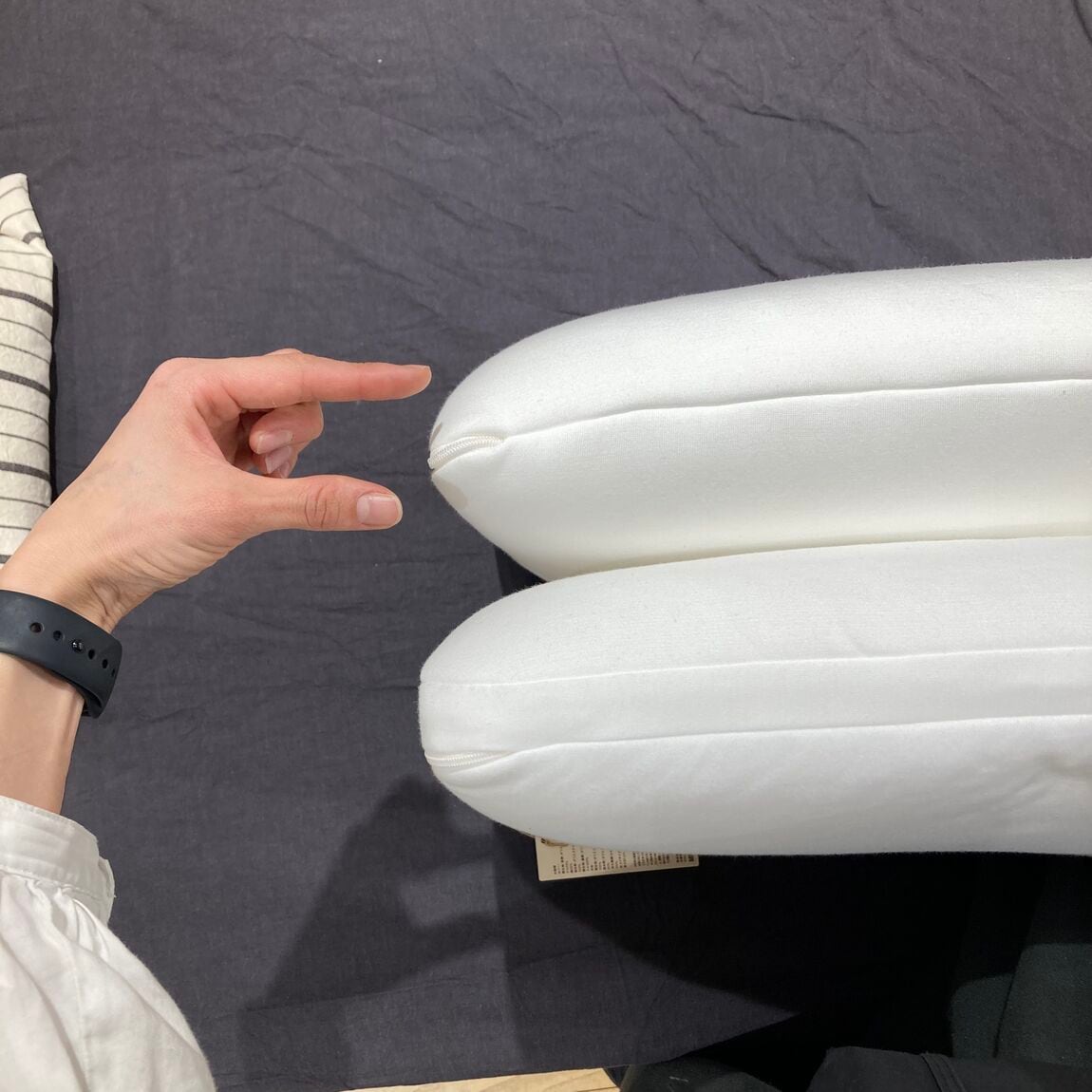 カバーが洗える ふっくらまくら厚さ比較