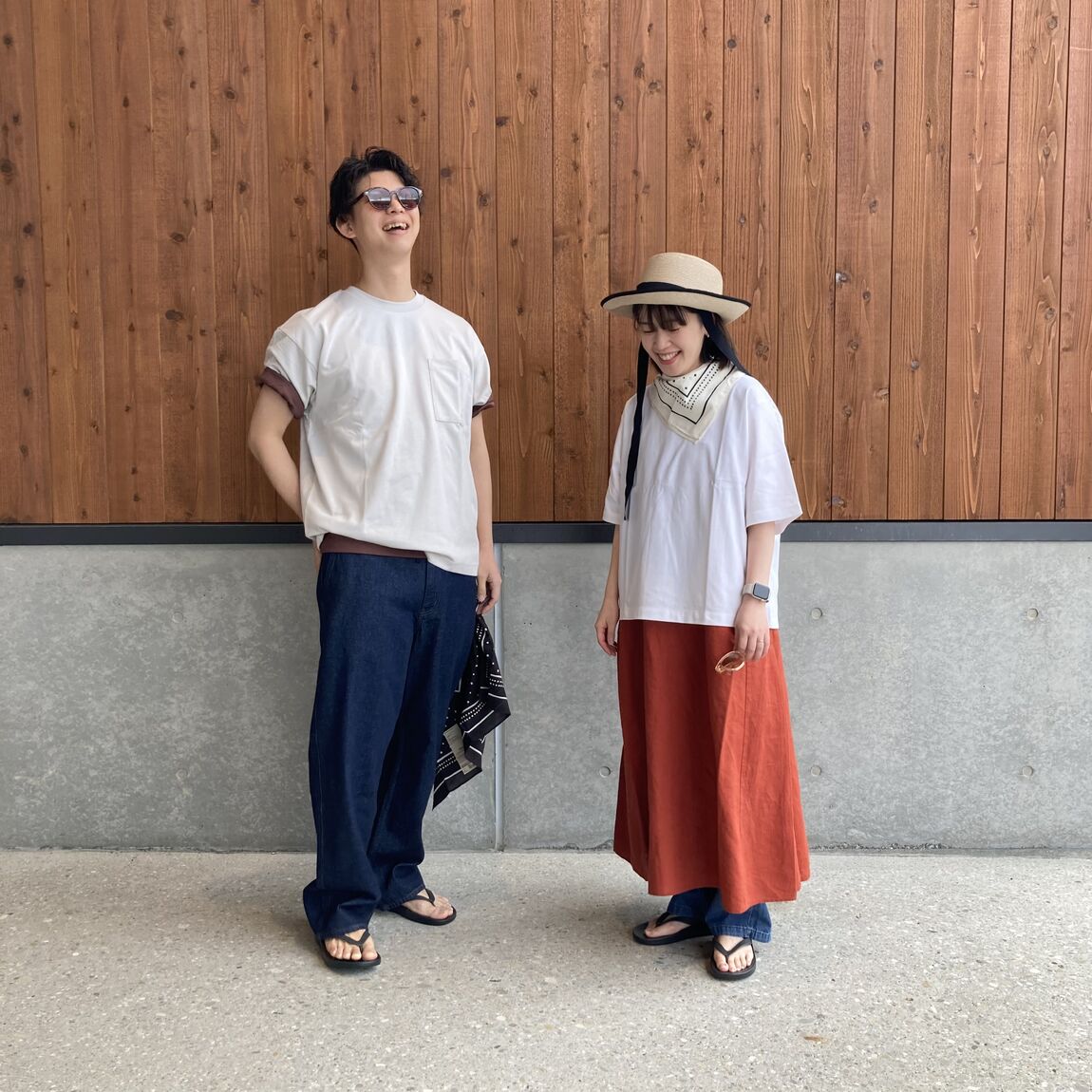 涼感Tシャツコーデ