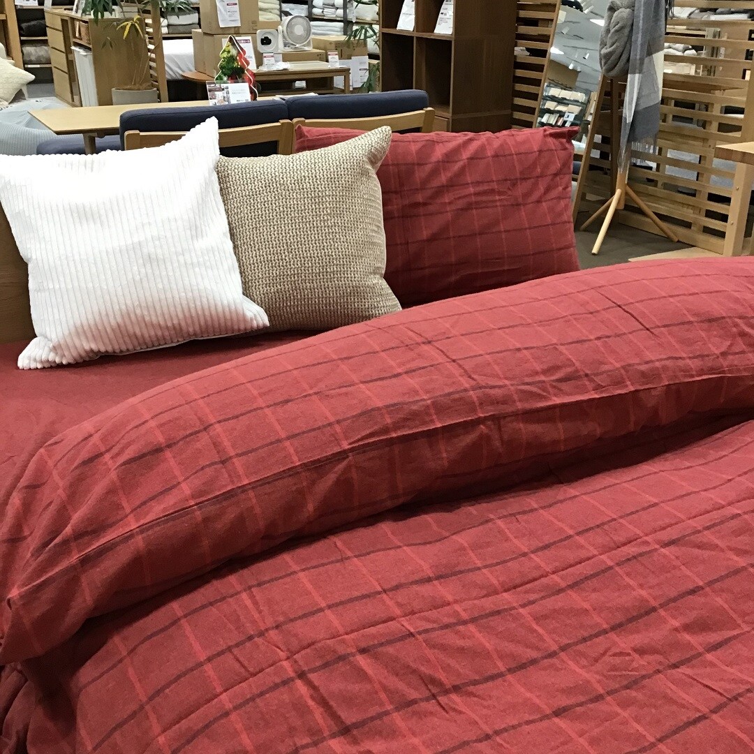 【イオンモール倉敷】綿フランネル寝装カバーのベッドコーディネート