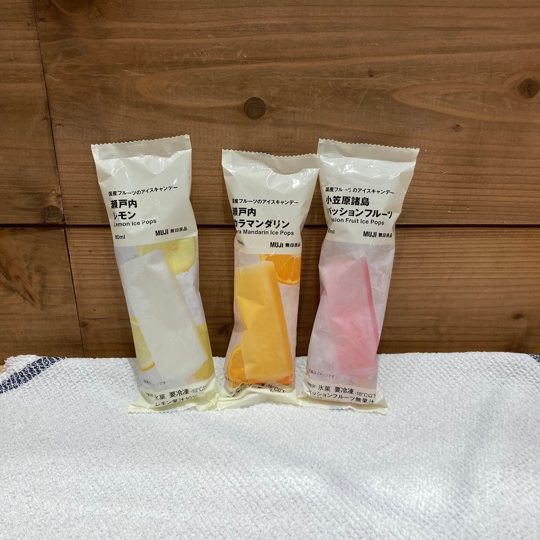 国産フルーツのアイスキャンディー3種