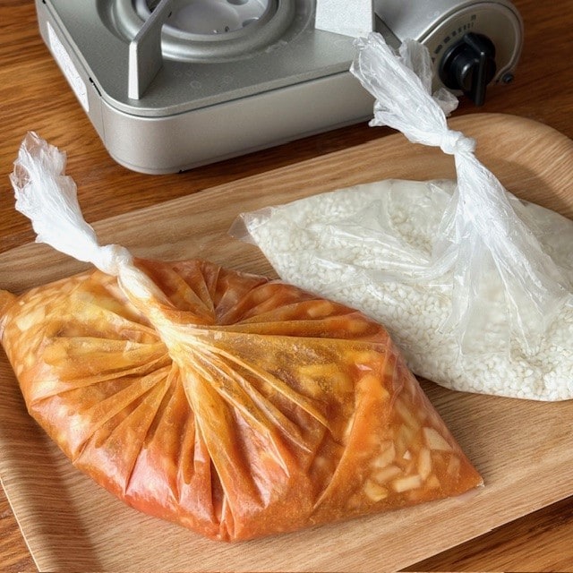 カレーと米