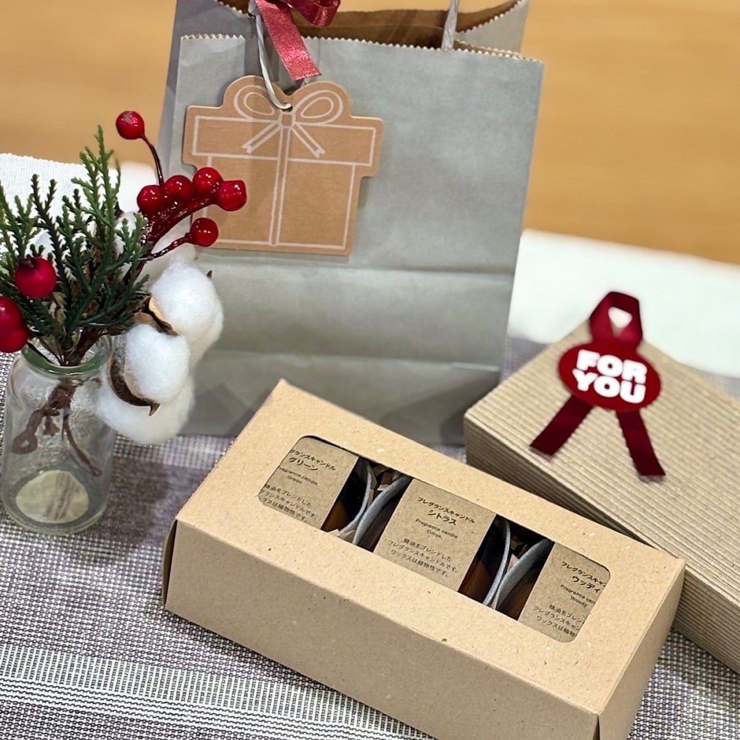 【ザ・モール仙台長町】フレグランスキャンドルのギフトラッピング