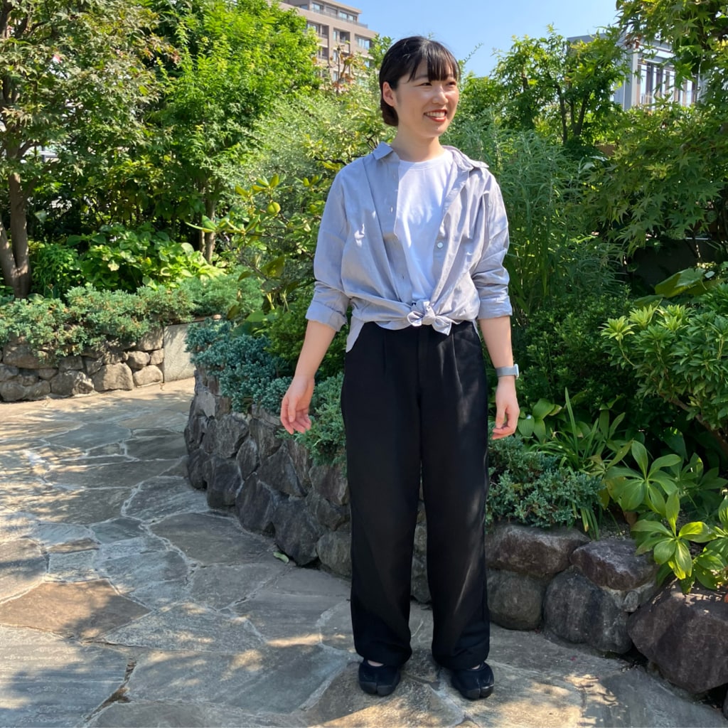 ブロード長袖シャツ