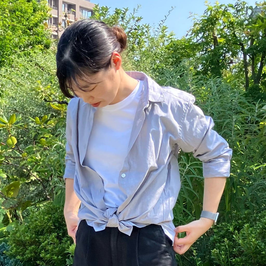ブロード長袖シャツ