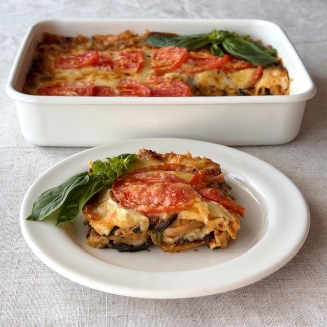 フェットチーネでラザニア風