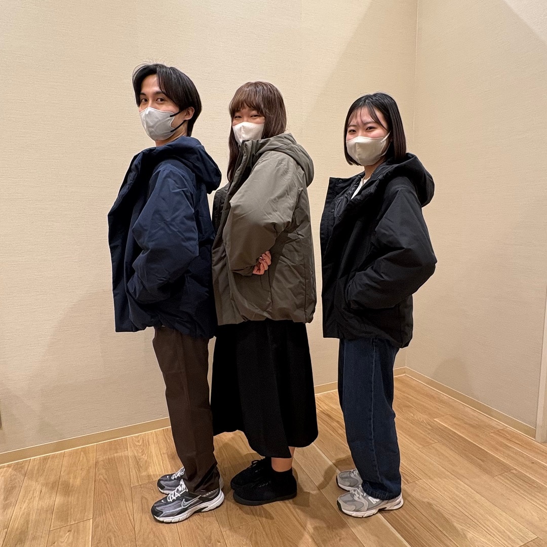 防風撥水中わたフードジャケット