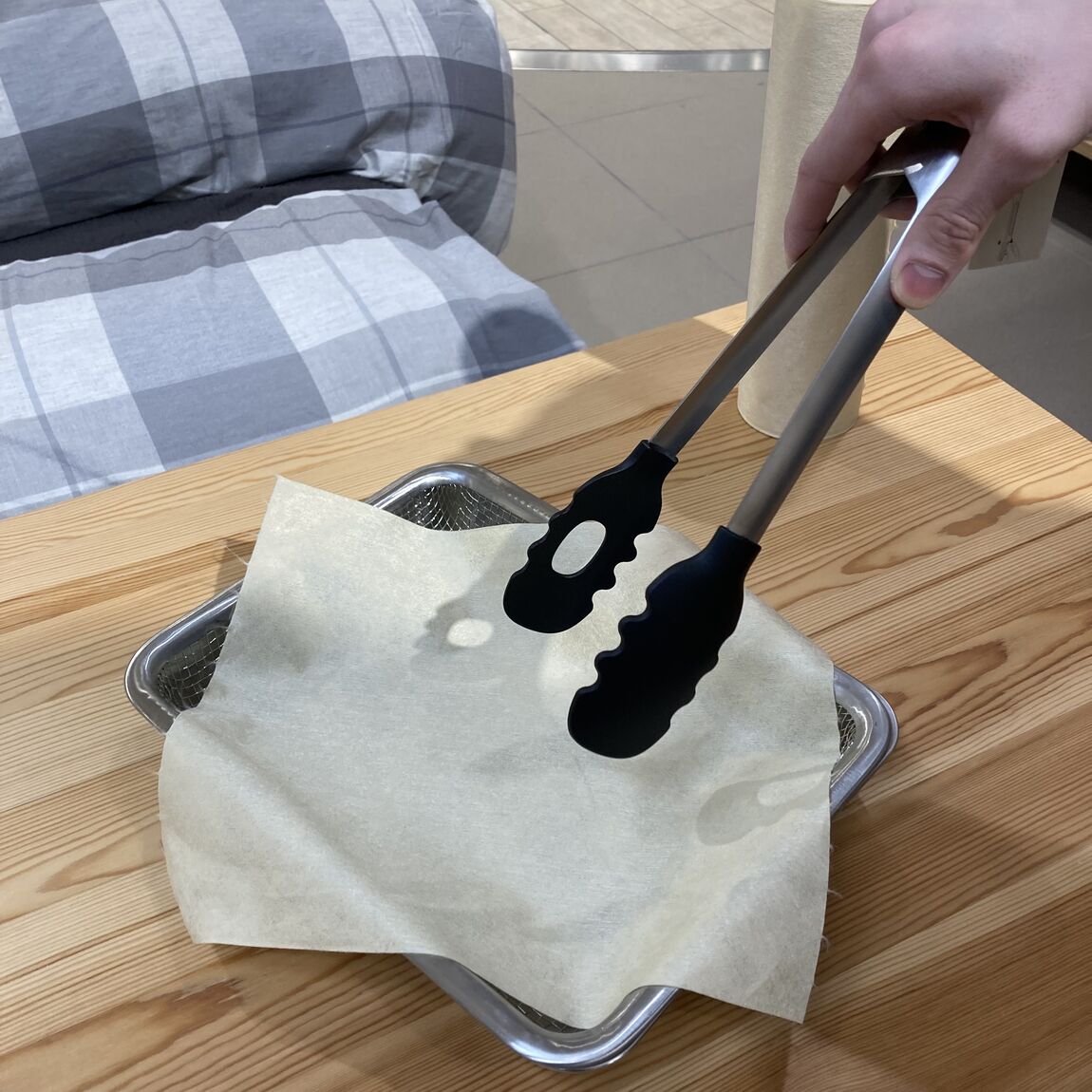 おたより写真キッチンシートトング付き