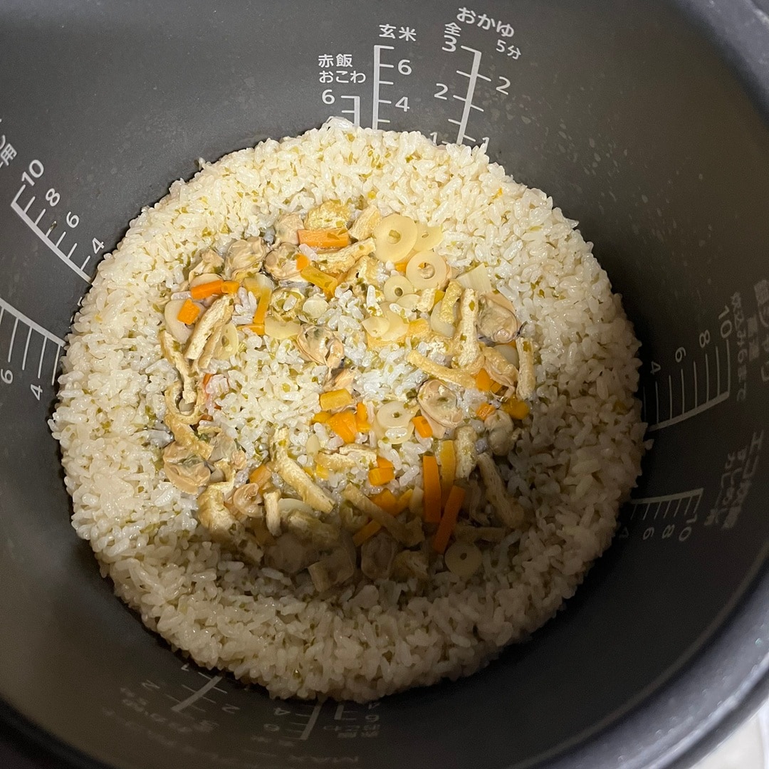 【イオンモール都城駅前】姫はまぐりとあおさのごはん作ってみました！