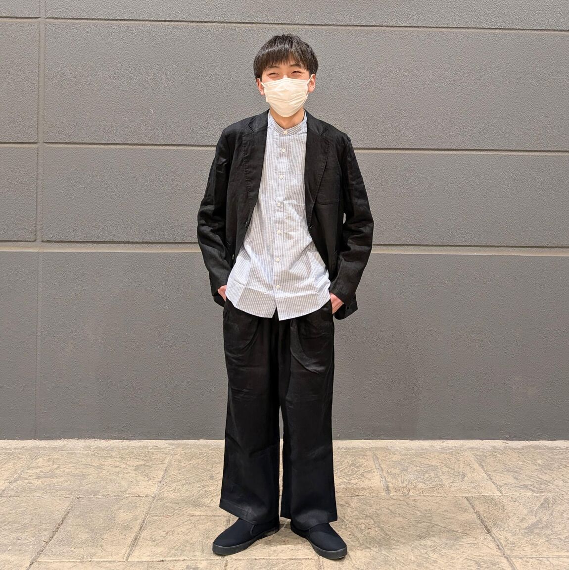 紳士　リネン洗いざらしジャケット　バッグ無しver.