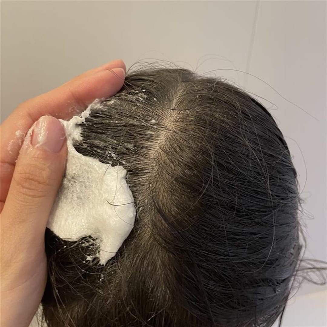 頭につけたところ