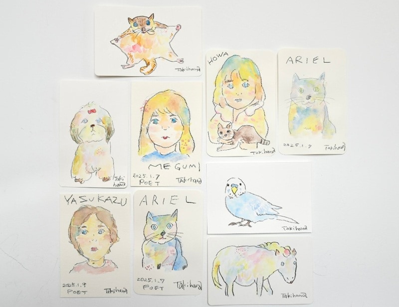 【シエスタハコダテ】滝花保和 Portrait Services －水彩の似顔絵－