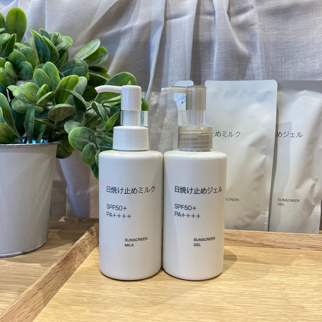日焼け止めミルク、ジェル