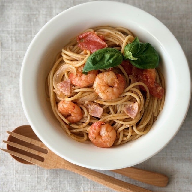 海老とトマトのスパゲティ