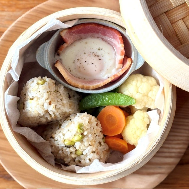 蒸した後