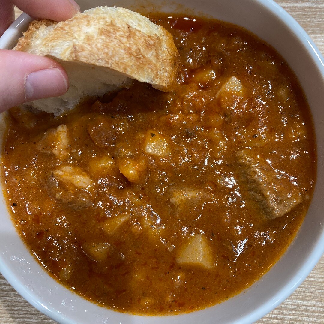 仔羊の煮込み　封を開けた