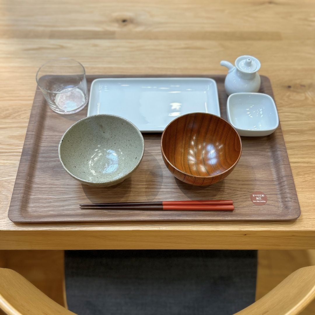 【ハピオ木野】新商品| 木製　すべりにくい薄型トレー_1UNa5F