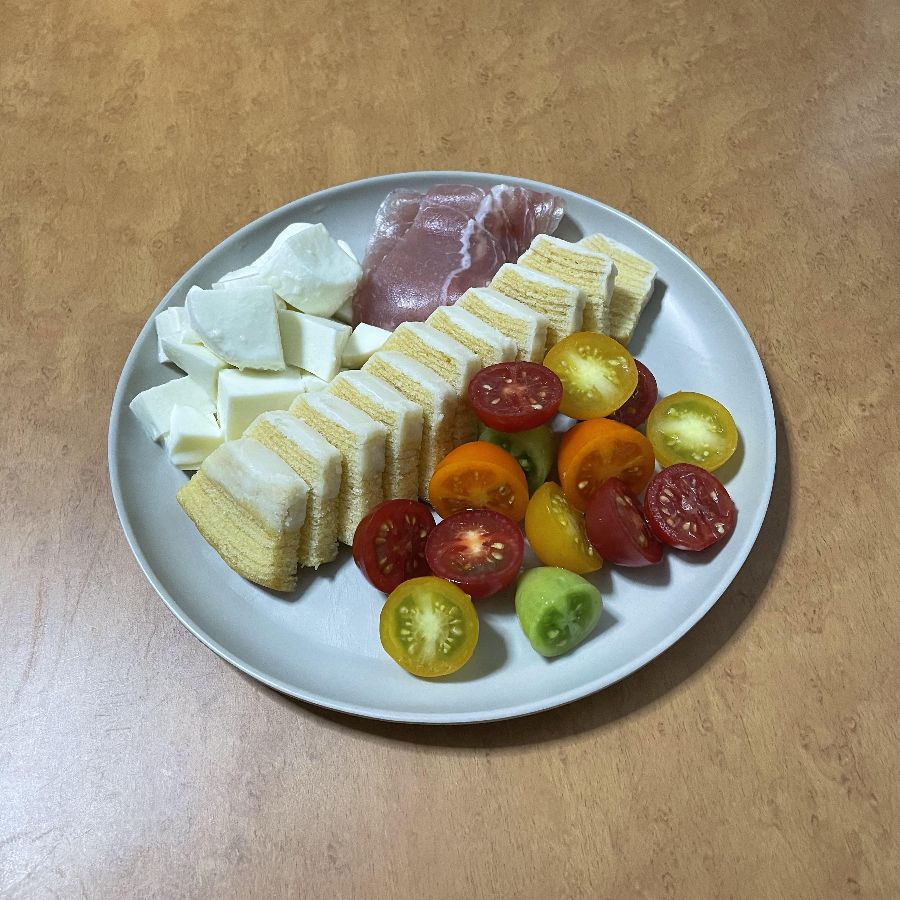 材料を切った様子