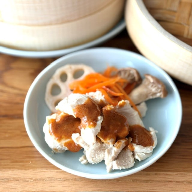 【調布パルコ】せいろ料理と合わせて温めて食べるソース　調理例ご紹介_yH0G6Q