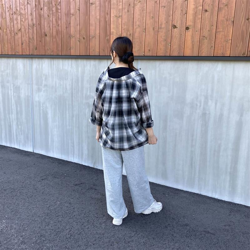 【コープさっぽろぬまのはた】強撚シアー 長袖シャツ：164cm_B938CF