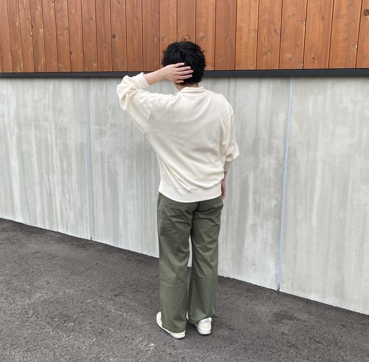 ワッフル編みハーフジッププルオーバー