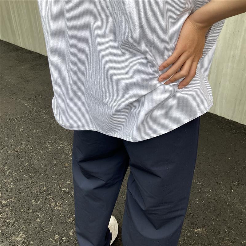 紳士　涼感ヘンリーネック半袖布帛Ｔシャツ