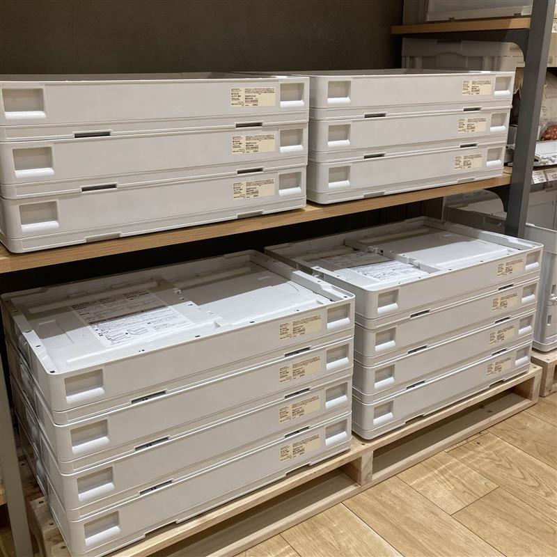 再生ポリプロピレン入り　折りたたみコンテナ　窓付