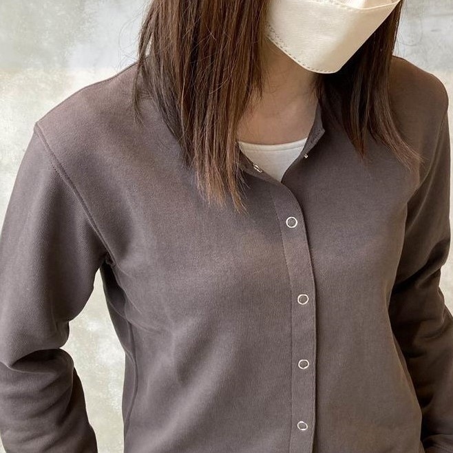 裏毛スウェットカーディガン