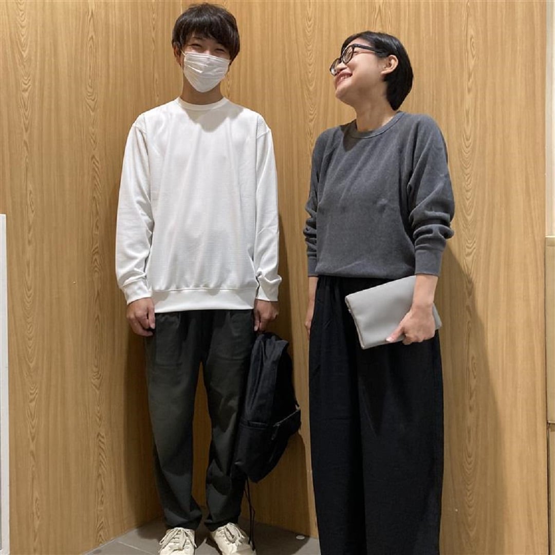【イオンモール熱田】乾きやすいワッフルクルーネック長袖Ｔシャツ