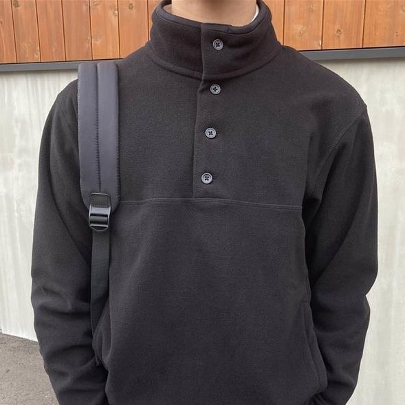 素材に還るフリースプルオーバー