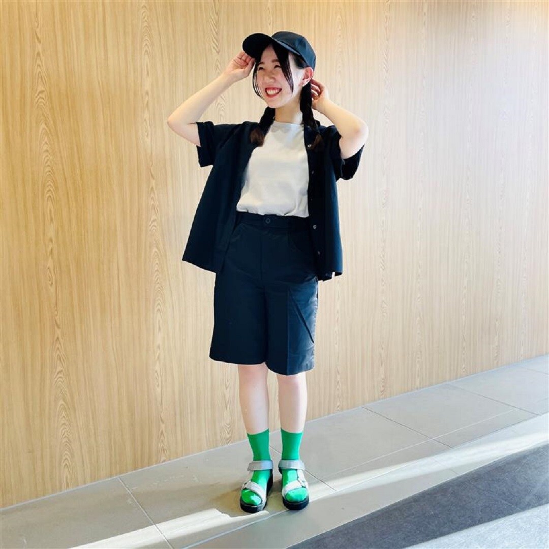 スムースT・ハーフパンツコーデ